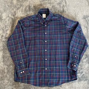 Brooks Brothers Regent Fit Cotton Plaid Button Down‎ Size Large